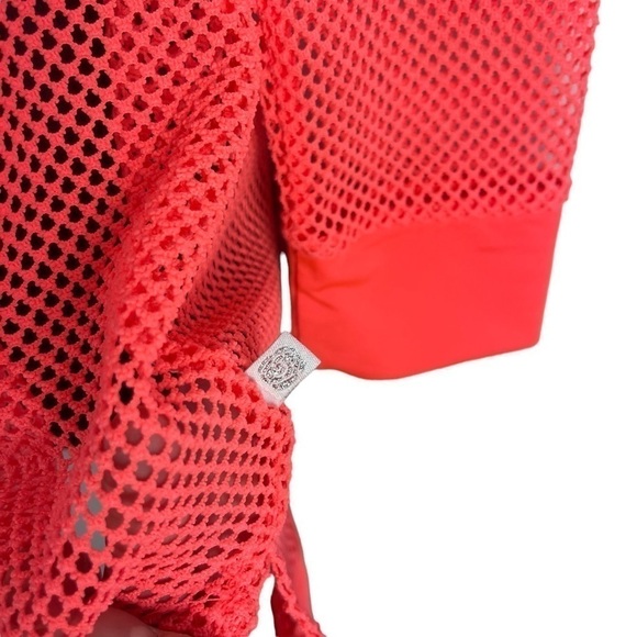 EUC La Vie En Rose Aqua swimsuit coverup, mesh, bright coral, O/S - Picture 4 of 13